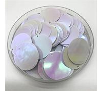 200 Uds. Lentejuelas Grandes Coloridas de 25mm con 1 Agujero Lateral, Lentejuelas Sueltas Redondas y Planas, Colgante para Manualidades de Costura DIY