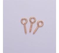 200 Uds. Mini alfileres de Ojo pequeños, Ganchos de alfileres, Ojales, Tornillo roscado, Cierres de Color Dorado, Ganchos, hallazgos de joyería para Hacer DIY