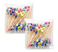 200 Uds. Palillos De Dientes De Calavera, Palillos De Cóctel, Palitos De Comida, Palillos De Cóctel, Decoraciones, Palillos De Cóctel De Perlas, Palillos De Dientes Para Fiesta