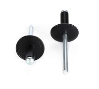 200 Uds Remaches Ciegos Negros Mandril de Acero Cuerpo de Aluminio Remaches Pop Kit Surtido 3,2/4,0/4,8mm