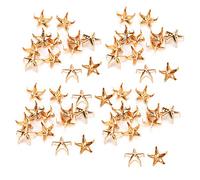 200 Uds., Remaches de estrella, decoración de cinco puntas, garra de estrella, pinchos de prensa manual para accesorios de decoración de álbum de recortes DIY(Oro)