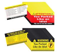 200 uds Tarjetas de Aparcaste Como un Idiota, 9 x 5cm Tarjetas de Estacionamiento Incorrecto Divertidas Tarjetas de Infracción de Estacionamiento Infracciones por Múltiples Motivos (2 Estilos)