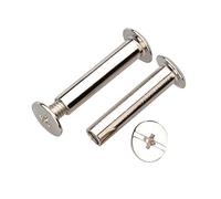 200 Uds. Tornillos de Remache de encuadernación niquelado M5 Tornillos Chicago for álbum de Fotos Libro artesanía de Cuero cinturón Montaje de Billetera (Color : As Show, Size : 30mm)