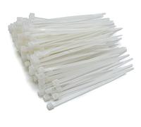 200 Unidades Bridas Plastico Pequeñas 100 x 2.5 mm, MgcTolBox Nylon Bridas Transparentes Exterior - Mini Bridas Para Cables | Blanco