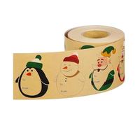 200 unidades Christmas Roll Stickers | Self-Adhesive Holiday Stickers Featuring, 200 Piece Christmas Sticker Roll, Craft Projects Perfect for Envelopes and Craft Projects