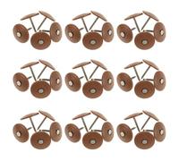 200 Unidades Clavos de Fijación para Techos Tapa Plástica Marrón 38 MM | Vástago Metálico Anillo, Fijación Firme para Paneles de Espuma y Fieltro, Obra y Construcción