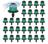 200 unidades de 1/4 pulgadas de riego, rociador TOROKOM Vortex Micro Gotero de riego, herramienta de riego por goteo ajustable, emisor de goteo, boquilla de riego de jardín (verde)