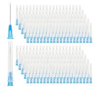 200 unidades de 23 g 0,6 x 25 mm de acero inoxidable tubo de dispensación para líquidos de relleno, accesorios dosificadores de acero inoxidable para líquidos de relleno, tubos de recarga para