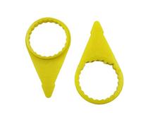 200 unidades de indicador de tuerca de rueda suelta para tuercas de 32 mm y 33 mm, indicador de comprobación de rueda amarillo de alta visibilidad