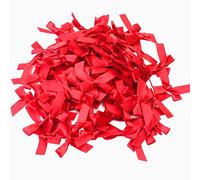 200 unidades de mini lazos de cinta de satén, 3 cm, pequeño lazo de satén para costura, manualidades, decoración de bodas, accesorios para el cabello, caja de regalo, color rojo