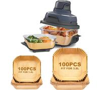 200 unidades de papel de horno Airfryer para Ninja CRISPi freidora de aire caliente portátil, papel de horno compatible con FN101EUGY, FN101EUST, FN101EUSG (3,8 L y 1,4 L) - Accesorios para airfryer