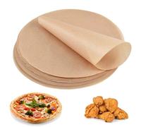 200 Unidades de Papel de Horno Redondo, Diámetro de 30 cm, Antiadherente, para Barbacoa, Pizza, Tartas - Resistente al Calor