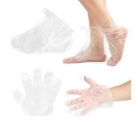 200 unidades de parafina para pies de máscara de pies y guantes, parafina para baño, cubierta de pie, guantes de mano, forro de cera de parafina para pies y manos, máscara de pies para pedicura, spa