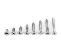200 unidades Tornillos Auto-roscantes M3 de Acero Inoxidable 304, Cabeza Plana para Madera y Metal, Resistentes a la Corrosión y Duraderos