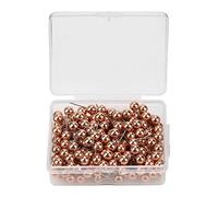 200 unids Bola Redonda Chincheta De Plástico Marcado Chinchetas Pernos Herramienta Decorativa DIY(Rose Gold)