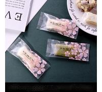 200 unids/lote bolsa de embalaje de dulces elementos chinos hechos a mano helado romántico suave turrón azúcar envoltorio suministros para fiestas paquete de flores-2,4x9,5 cm