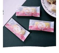 200 unids/lote bolsa de embalaje de dulces elementos chinos hechos a mano helado romántico suave turrón azúcar envoltorio suministros para fiestas paquete de flores-4,4x9,5 cm