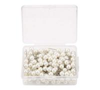 200 unids Ronda Tachuelas De Plástico Cabeza Chincheta Marcado Chinchetas Pines para Tablero de anuncios Tablero de anuncios Tablero de anuncios Tela de marcado(Blanco)
