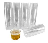 200 Vasos Chiquito de Plástico Reutilizables para Vino y Postres de 200 Ml .Vasitos Transparentes Duros de Zurito y Aperitivos. Ideales para postres (mousse, souffle), frutas, entrantes y coctel