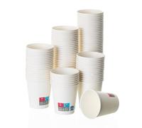 200 vasos desechables café 200 cc, 200 vasos cartón antifugas, biodegradables, compostables, reciclables, vasos cartón café, agua, infusiones, 200 vasos bebidas frías y calientes fiestas y eventos.