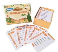 200 Verbos bilingües en español e inglés, verbos conjugación Presente Indicativo Taladro de habilidades Tarjetas educativas Recurso de aprendizaje (4 x 2.8 pulgadas) Doble Cara 101 tarjetas