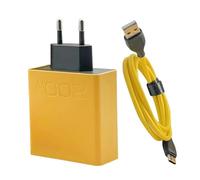 200 W USB C Charger, USB C Charger Block | Estación de carga rápida de 2 puertos con cable de carga - Adaptador de teléfono de la estación de pared para el hogar, apartamento, viajes, hotel