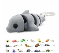 200 Worlds Llavero Delfin Articulado en Movimiento. Llavero Original Mujer. Figuras Animales Mochila. Juegos Antiestres. Fidget Animals. Porta Chaves Mulher. Brinquedo Animais. Llaveros Delfin