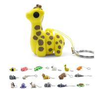 200 Worlds Llavero Jirafa Articulado en Movimiento. Figuras Animales Mujer. Llavero Bolso. Muñecos Antiestres Adultos y Niños. Fidget Animals. Muñeco Jirafa. Bonecos de Animais. Porta Chaves