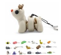 200 Worlds Llavero Reno Articulado. Figuras Animales. Figura Reno Miniatura Navidad. Rena Natal Original. Llaveros Divertidos Pareja. Llavero Bolso. Regalo Original Mujer. Porta Chaves Mulher
