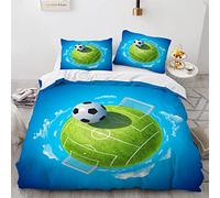 200 X 200 Cm Ropas De Cama Futbol Funda Nordica Cama 200X200 Impresión 3D Funda Nordica Infantil Cama 135 Microfibra Suave con 2 Fundas De Almohada De 40X75Cm