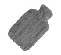 2000 Ml de Bolsas de Agua Caliente con Cubierta para el Invierno, el Cuello y la espalda: la Cubierta Tejida Extraíble (gris oscuro)