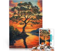 2000 Piece Puzzles for Adults “Tree by Sunset in Autumn” Made of Cardboard,Suitable for Ages 14 and up Each Piece is Unique - Fun and challenging Game for The Whole Family Christmas Birthday Gifts 。