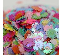 2000 piezas de confeti de margaritas de 10 mm para mesa de flores, confeti de PVC para bricolaje, molde, arte de uñas, vacaciones, compromiso, boda, despedida de soltera, cumpleaños, San Valentín,
