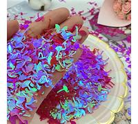 2000 piezas de confeti de PVC con purpurina para manualidades, tarjetas, compromiso, boda, despedida de soltera, cumpleaños, decoración de fiesta de San Valentín (rojo)