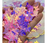 2000 piezas de confeti holográfico de PVC con purpurina para manualidades, tarjetas, compromiso, boda, despedida de soltera, cumpleaños, decoración de fiesta de San Valentín (rosa)