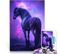 2000 Piezas para Regalos de Adultos Animal Caballo Espacial Hecho de cartón para Mayores de 14 años Alivio del estrés Regalos interesantes para Reducir el estrés tamaño:70x100cm