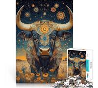 2000 Piezas para Regalos de Adultos “Vaca artística” Hecho de Papel，para y a Partir de 14 años Juguete de desafío de Juego Educativo Una Obra de Arte。tamaño：70x100cm/27.5x39.3pulgada