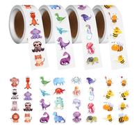 2000 Piezas Pegatinas de Animales, 2.5 cm Pegatinas Recompensa Niños, Pegatina s Infantiles Impermeable, Stickers Infantiles, para Colegios, Fiestas, Cumpleaños
