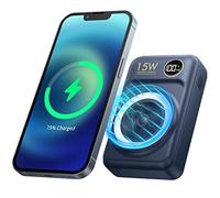 20000mAh Power Bank Inalámbrica Magnético PD 20W USB-A/Type-C 22.5W Carga Rápida Bateria Externa mag-Safe Cargador Portátil con Pantalla LED para iPhone 12/13/14 Plus/Mini/Pro/Pro MAX