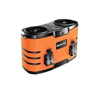 20000mAh Ventilador de Cuello Portátil Silencioso 10 Velocidades Ventilador Camping con Luz Bajo Consumo para Arquitectura, Horticultura y Viajes(Orange)