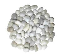 2000g Piedra Jardín Decoración Canto Rodado, Piedra Natural Pulido, Piedras Decorativas Jardin Guijarros Naturales Pequeñas 2-4 cm para Paisajismo, Jardin, Acuarios, Suculentas (Blanco, 2-4 cm)