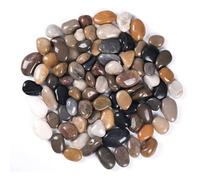 2000g Piedra Jardín Decoración Canto Rodado, Piedra Natural Pulido, Piedras Decorativas Jardin Guijarros Naturales Pequeñas 2-4 cm para Paisajismo, Jardin, Acuarios, Suculentas (Multicolor, 2-4 cm)