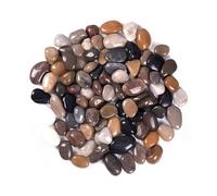 2000g Piedra Jardín Decoración Canto Rodado, Piedra Natural Pulido, Piedras Decorativas Jardin Guijarros Naturales Pequeñas 1-3 cm para Paisajismo, Jardin, Acuarios, Suculentas (Multicolor, 1-3 cm)