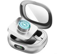 2000mAh Charging Case for para oura Ring 4 3 Digital Display | 2000mAh capacity, digital status screen, multiple full charges, fits para Gen 3 and 4, uninterrupted tracking(Silver)