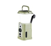 2000mAh Outdoor Tent Light Hand Crank Solar Dynamo AM / FM Radio Camping Lamp (US Version) - Green