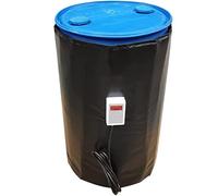 2000W Metal Oil Drum Heater, 200L Metal Oil Drum Heater Pail Barrel Band Barrel Silicone Heat Pad Warmer, 15Mm Insulation Layer Heating Blanket, For Plastic Barrels, Black, Adjustable Temperature, H
