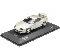 MODELO DE COCHE ESTÁTICO SÓLIDO TOYOTA SUPRA MKIV COUPÉ 2001 PLATA ESCALA 1:43
