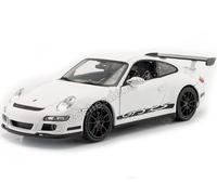 WELLY DIE CASTING Coche a escala Porsche 911 (997) GT3 RS 2007 1:18 Plata 18015s