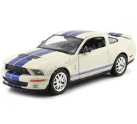 2007 Ford Shelby Cobra GT500 Blanco Hueso 1:24 Welly 22473