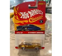 2007 Hot Wheels '70 PLYMOUTH BARRACUDA ORO Clásicos Serie 3 #24 Goodyear 5sp